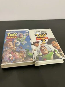 Toy Story 1 And 2 VHS Lot Walt Disney Videos Clam Shell - Picture 1 of 1