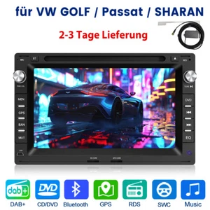 7" Autoradio Für Passat B5 golf 4 Sharan Bora T4 T5 GPS BT DAB+ RDS SWC CD DVD - Bild 1 von 13
