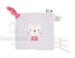 Aldi Schmusetuch Katze Schnuffeltuch Knistertuch grau Baby Tröster Spielzeug - Bild 1 von 2