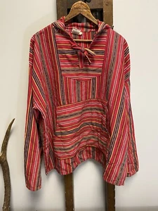 Vintage 80’s Y2K Woodstock Hippie Boho Sweatshirt Guatemala Surf Shirt Mens XL - Picture 1 of 4