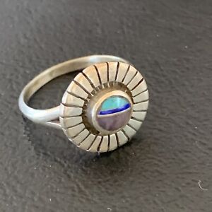 Womens   Navajo Blue Turquoise Sugilite Inlay Ring Sz 8 11195 Gift