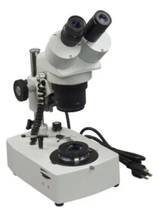 10X-20X-30X-60X Binocular Stereo Darkfield Gem Microscope+Jewelry Clip - Picture 1 of 4