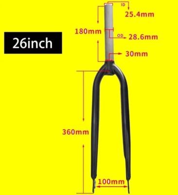26" Bicycle Fork Fixed MTB Road Cruiser Bike Fork-Disc Brake/Caliper Brake - Image 1 of 3