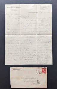 Antique 1900 GREENVILLE Public Schools Letterhead w/ envelope ~ Greenville Mich - Picture 1 of 7