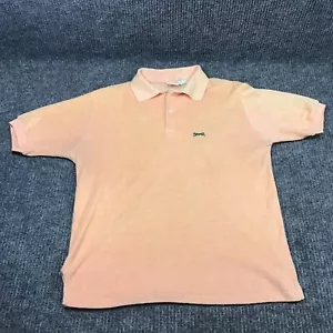 VTG 1980’s Campus Le Tigre Two Button Polo Shirt Peach Color Terry Cloth Medium - Picture 1 of 13