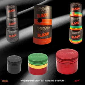 RAW x Hammercraft 4 Part Magnetic Metal Grinder in 3 colours + 3 sizes official - Picture 1 of 26