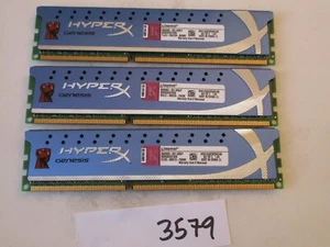 Kingston HyperX 3x2Gb=6Gb PC3-10600 1333Mhz DDR3 Desktop Memory RAM (3579) - Picture 1 of 2