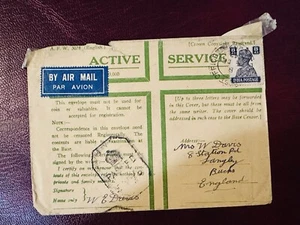 INDIA WWII INDIA COVER CENSORED POSTED TO ENGLAND - Picture 1 of 3