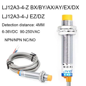 LJ12A3-4-Z BX/BY/AX/AY Inductive Proximity Sensor Switch NPN/PNP NO/NC 6-36V 4mm - Picture 1 of 15