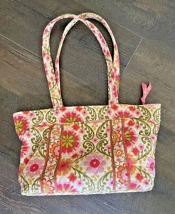 Borsa a tracolla Vera Bradley rosa floreale trapuntata - Foto 1 di 10