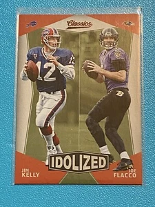Panini Classics 2017 inserto idolado de fútbol #12 Jim KELLY/Joe FLACCO 🙂 - Imagen 1 de 2