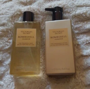 Victoria’s Secret BOMBSHELL GLAMOUR Fragrance Mist 8.4 oz & Fragrance Lotion Set - Picture 1 of 3