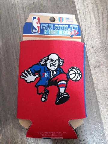 PHILADELPHIA 76ERS 2 SIDED SOFT FOAM CAN BOTTLE COOZIE KOOZIE COOLER HOLDER Cover