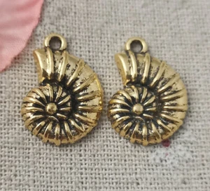Envío gratuito 112 piezas dijes antiguos de caracola de oro 21x15 mm L-5109 - Imagen 1 de 4