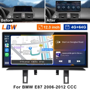 12.3'' Ultra-thin Screen Android Car GPS Navi Player For BMW E87 2006-2012 CCC - Picture 1 of 19