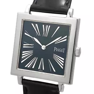 PIAGET Altiplano 50930 Quarz blaues Zifferblatt 18K 750 Weißgold Leder Herrenuhr - Bild 1 von 7