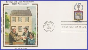 USA4 #1911 U/A COLORANO SILK FDC Savings and Loan Sesquicentenni - Picture 1 of 1