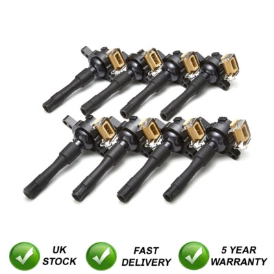 8x Pencil Ignition Coil Packs For BMW 5 7 Series E39 X5 E53 Land Rover Range - Image 1 of 2