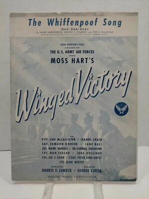 The Whiffenpoof Song Sheet Music Film Soundtrack Winged Victory Piano Voice  F3W - Image 1 of 4