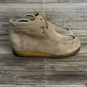 Roper Chukka Desert Boots Mens 7.5 Tan Suede Gum Lace Up Comfort Casual Hippie - Picture 1 of 9
