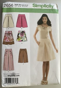 Simplicity Sewing Pattern  #2656,   Size 4-6-8-10-12,   Misses'  Skirts & Pants - Picture 1 of 2