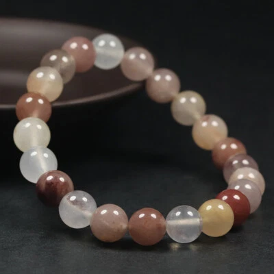 Brazalete Brazalete 7" y 8mm Certificado 100% Natural Grado A Marrón Lavanda Jade 47865 Foto 1 de 4