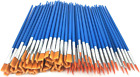120 Pcs Small Brushes Bulk, Flat Tip round Acrylic Paint Brushes for Kids Nylon 