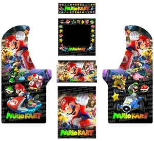 Arcade 1UP Cabinet graphics / artwork full cabinet - Mario Kart Nintendo - Picture 1 of 1