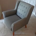 Made Quentin Armchair. Urban Grey. Hardly Used. Excellent Condition. Com Chair
