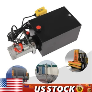 Hydraulic Pump 20 Quart Double Acting Dump Trailer Pump Power Unit DC 12V - Bild 1 von 16