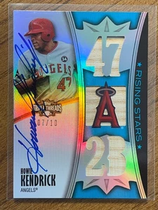 Howie Kendrick 2010 Topps Triple Threads /10 Sapphire Rising Stars Bat Auto #159 - Picture 1 of 2
