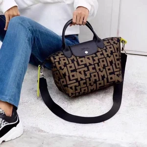 Longchamp Le Pliage Neo Logo LGP Khaki Braun Schwarz Tasche Crossbody Umhängetasche Bag - Bild 1 von 9