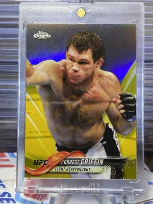 2018 UFC Chrome Forrest Griffin Gold Parallel Refractor #'d /50SP - Image 1 of 4