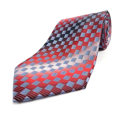 Alexander Julian Colours Luxury Tie Iridescent Red Blue Geometric Necktie 58x3.5 - Image 1 of 4