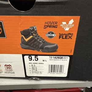 Botas Timberland PRO Radius para hombre talla 9,5 negras compuestas puntera de seguridad A29QB - Imagen 1 de 3