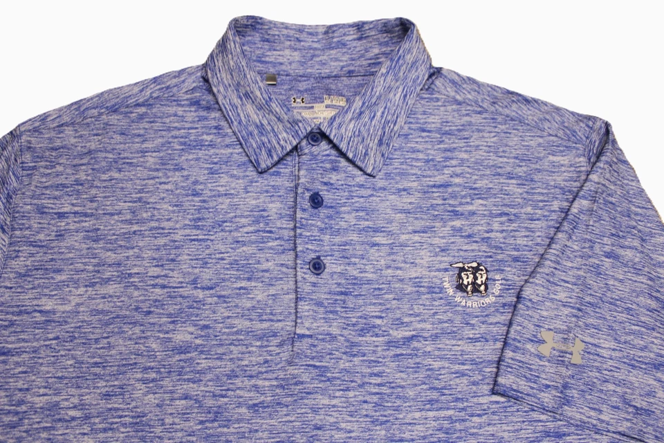 UNDER ARMOUR STRETCH POLY SPANDRX GOLF SHIRT--XL--TWIN WARRIORS--LOOKS UNWORN!! - Image 1 of 1