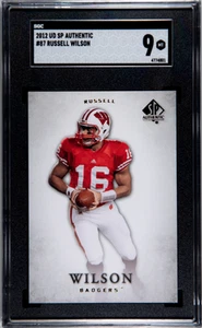 2012 Upper Deck SP Authentic Russell Wilson #87 Football SGC 9 - Picture 1 of 2