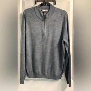 Kirkland Signature Men’s 100% Merino Wool 1/2 Zip Pullover Sweater Grandpacore - Picture 1 of 5