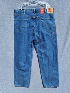 NWT LEVIS 550 Mens Relaxed Tapered Leg Blue Jeans 42X30 100% Cotton - Picture 1 of 11