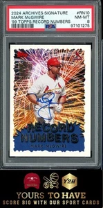 2024 Topps Archives Signature Series Mark Mcgwire 99 Record Numbers 1 OF 1 PSA 8 - Picture 1 of 2