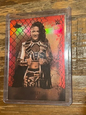 BAYLEY 2025 TOPPS CHROME WWE CACTUS JACK ASTRO KNIGHTS RED REFRACTOR #02/05 SSP! - Image 1 of 2