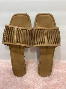Forever21 Women’s Brown Net Sandals Size 9 - Picture 1 of 7