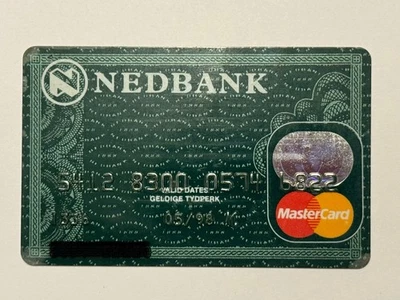 Tarjeta de crédito Nedbank Nedcor Bank Ltd Sudáfrica expiró en 1998 Foto 1 de 3