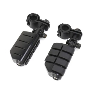 1" 1.25" Highway Bar Black Foot Pegs For Harley Dyna Softail Low Rider S / ST US - Picture 1 of 10