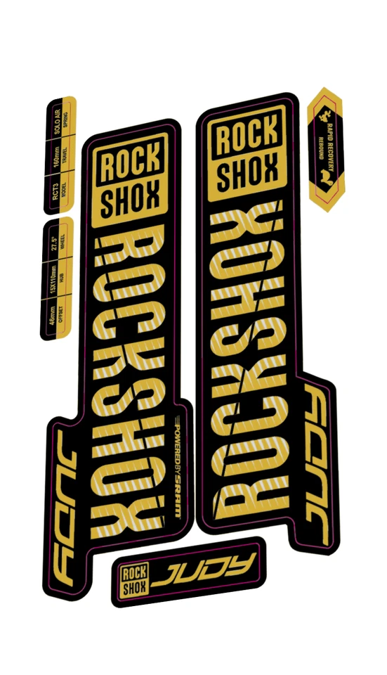 Rockshox Judy Gabel Aufkleber Set Sticker Mountainbike MTB Bike Downhill Enduro 2