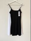 M&S Womens 2-Pack Black & White Slip Under Garment Dress Set PJ BNWT - 10