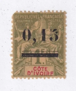 MATT'S STAMPS SCOTT IVORY COAST #20 NAVIGATION & COMMERCE 15-C. ISSUE USED CV$26 - Picture 1 of 3