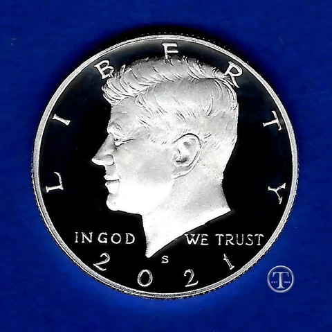 2021 S Silver Proof Kennedy Half Dollar -99.9% Silver-GEM PROOF-IN STOCK Cover