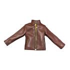 1/6 PU Leather Jacket Mini Long Sleeved Coat for 12'' inch