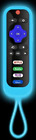 NEW Silicone Universal Remote Cover For Roku TV Remote (BLUE)